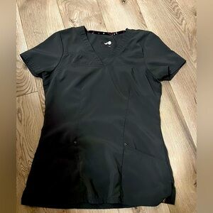 Women's gray scrub top